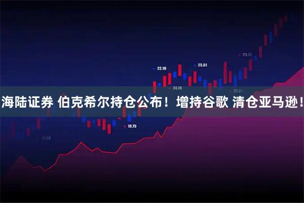 海陆证券 伯克希尔持仓公布！增持谷歌 清仓亚马逊！