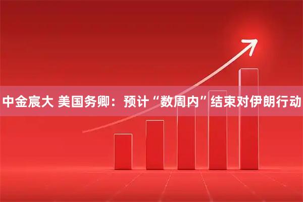 中金宸大 美国务卿：预计“数周内”结束对伊朗行动